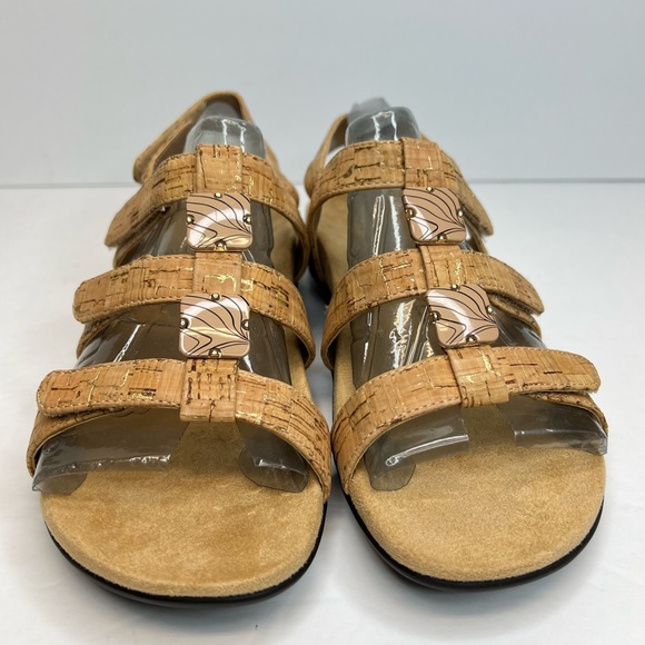 Vionic Women's Amber Adjustable Sandals Gold Cork Plantar Fasciitis Sz 6M NWOB - Picture 3 of 12